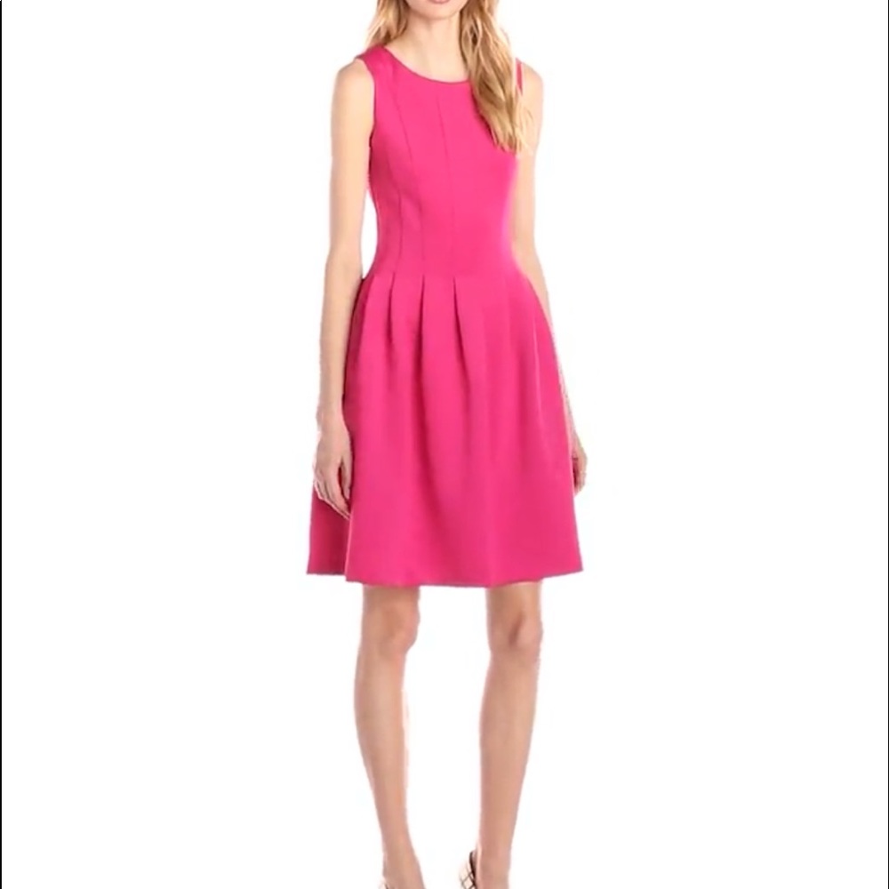 Calvin Klein Pink Women's Pleated Sheath Dress